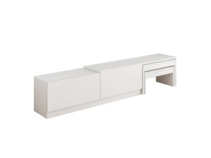 Meuble TV en bois "Nest" - 180 x 30 x 36 cm - Blanc