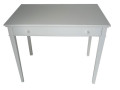 Console - Table guéridon - Coloris Blanc - 1 tiroir - Blanc