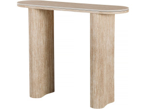 Table console travertin en céramique "Alba" - 100 x 30 x 80 cm - Marron
