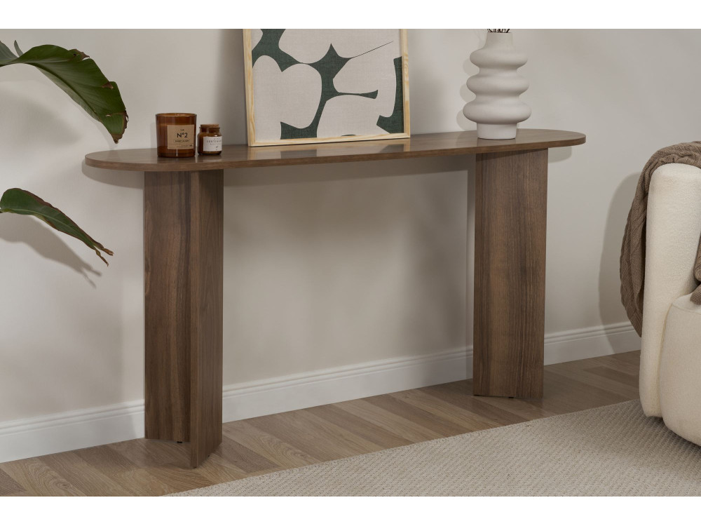 Console en bois "Sira" - 150 x 35 x 75 cm - Noyer