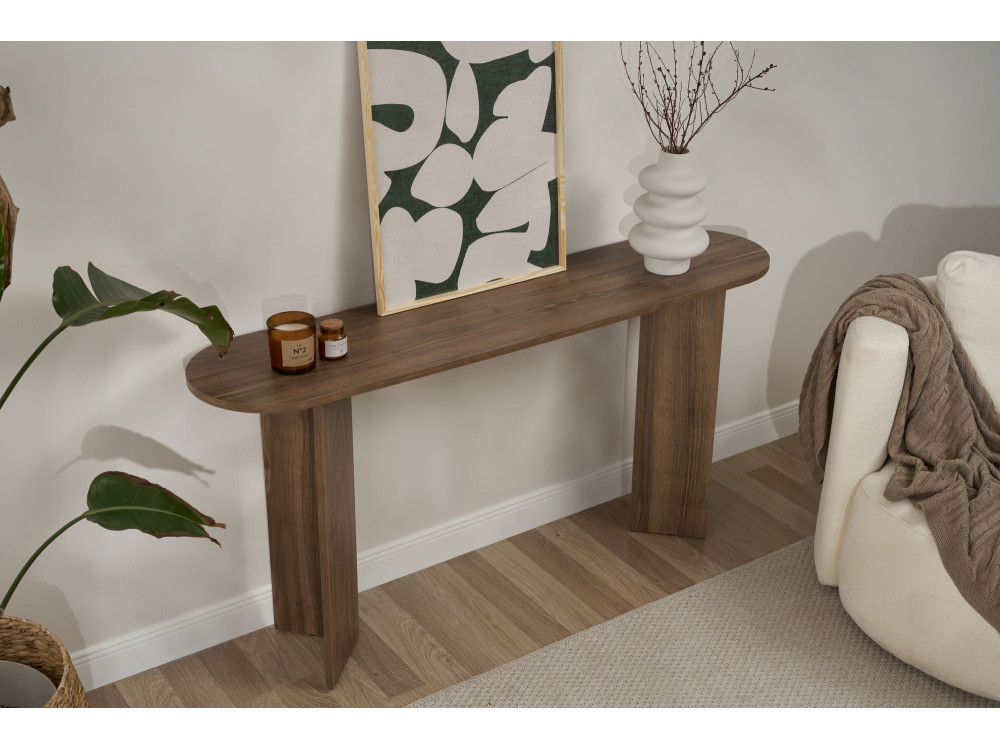 Console en bois "Sira" - 150 x 35 x 75 cm - Noyer