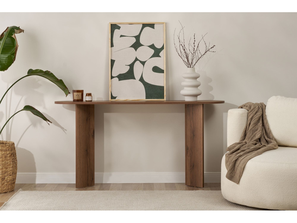 Console en bois "Sira" - 150 x 35 x 75 cm - Noyer