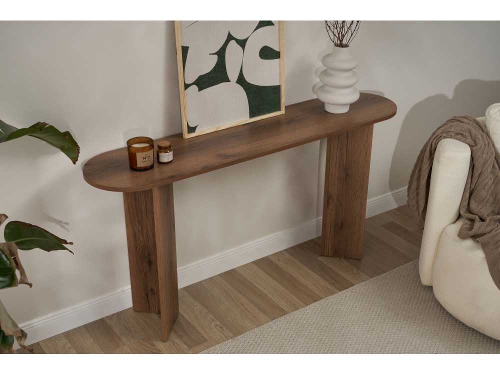 Console en bois "Sira" - 150 x 35 x 75 cm - Noyer