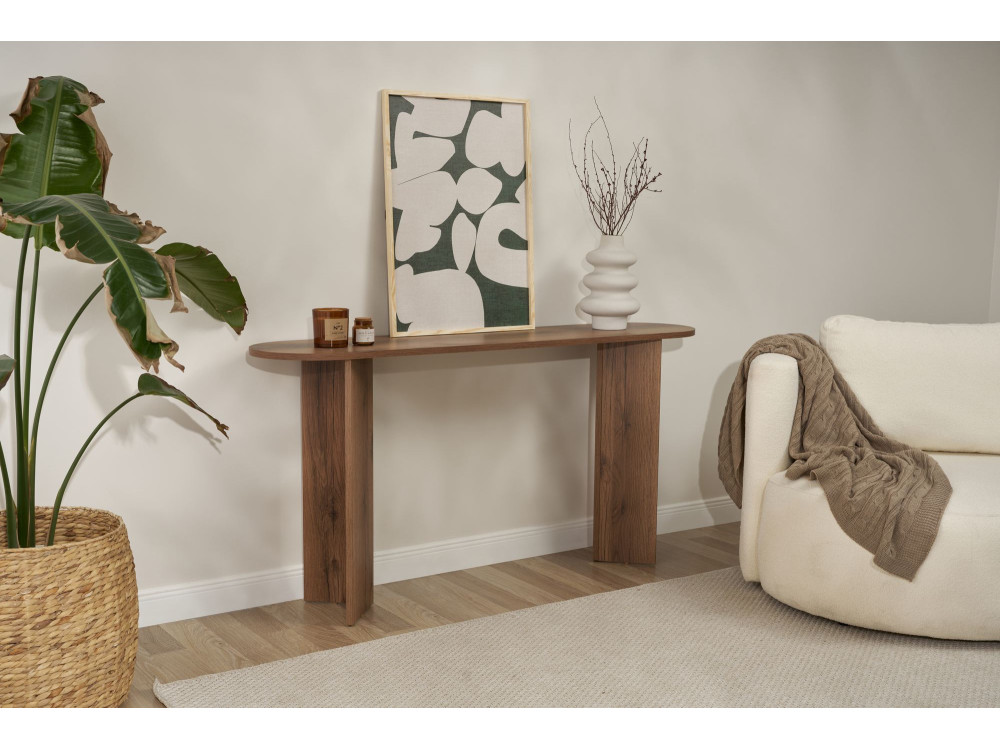 Console en bois "Sira" - 150 x 35 x 75 cm - Noyer