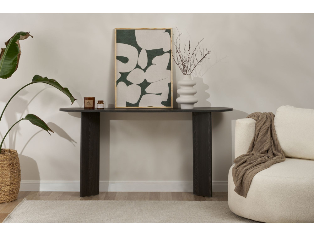 Console en bois "Sira" - 150 x 35 x 75 cm - Lumière Noire