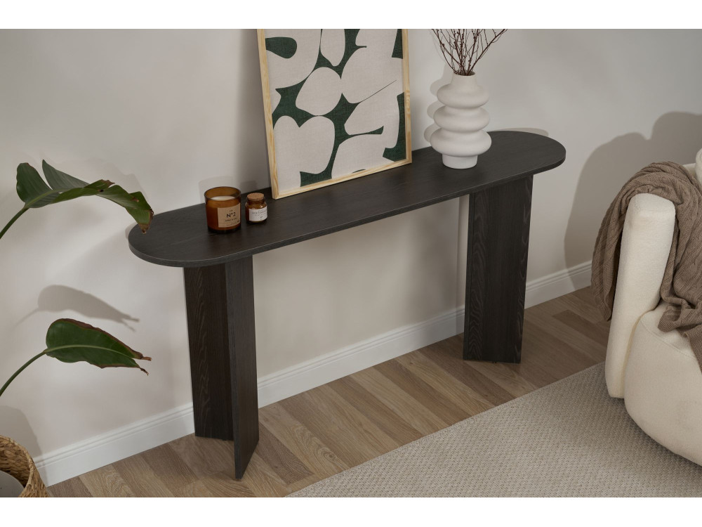 Console en bois "Sira" - 150 x 35 x 75 cm - Lumière Noire