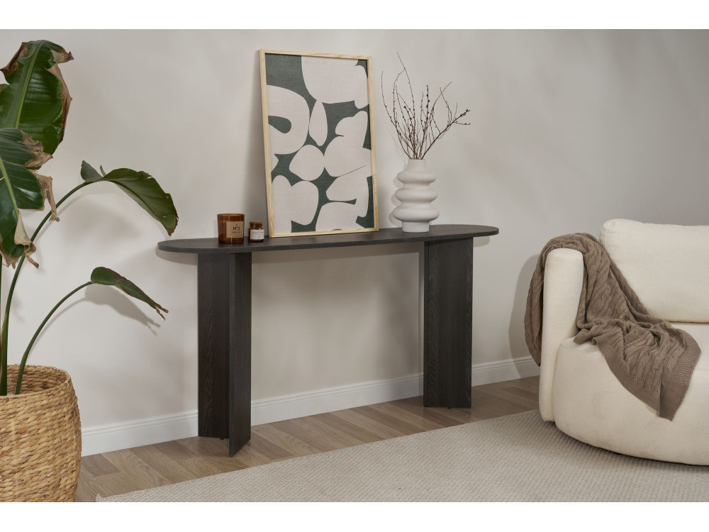 Console en bois "Sira" - 150 x 35 x 75 cm - Lumière Noire