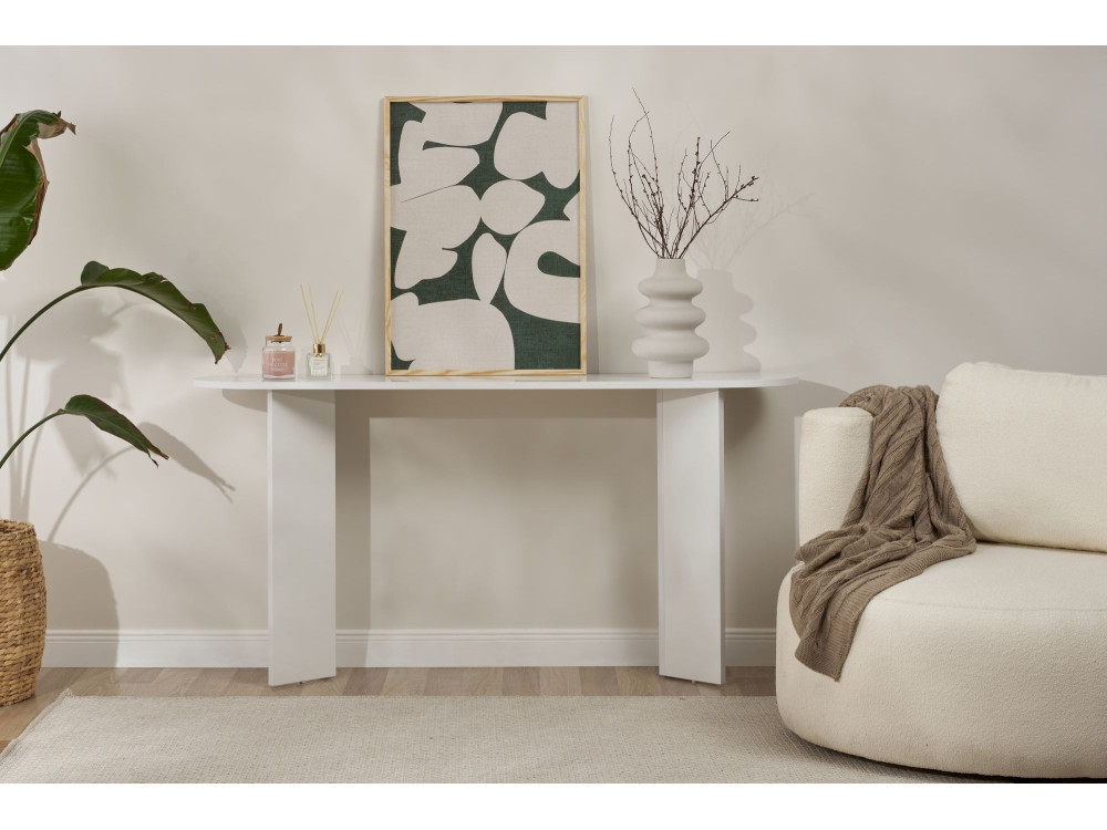 Console en bois "Sira" - 150 x 35 x 75 cm - Blanc