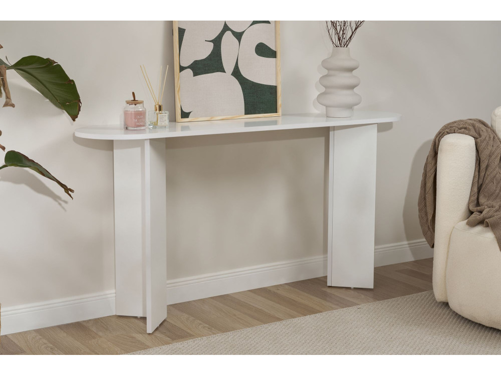 Console en bois "Sira" - 150 x 35 x 75 cm - Blanc