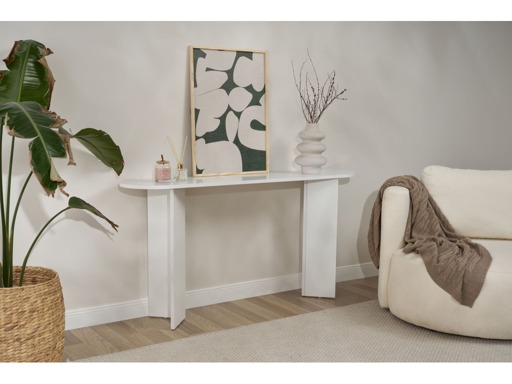 Console en bois "Sira" - 150 x 35 x 75 cm - Blanc