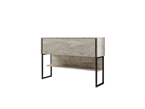 Console en bois "Luxe" - 120 x 30 x 80 cm - Travertin Noir