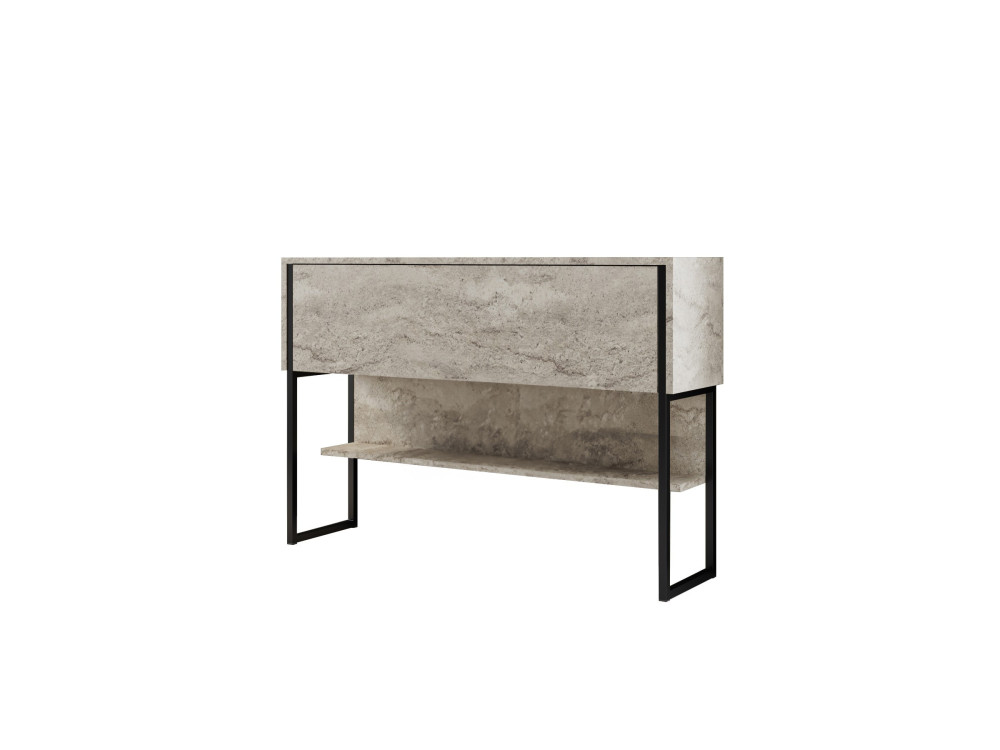 Console en bois "Luxe" - 120 x 30 x 80 cm - Travertin Noir