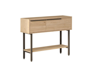 Console avec miroir en bois "Calvin" - 100 x 30 x 76 cm - Marron