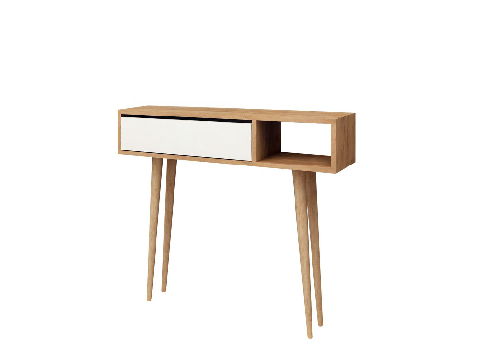 Console en bois "Oseyo" - 100 x 30 x 94 cm - Marron