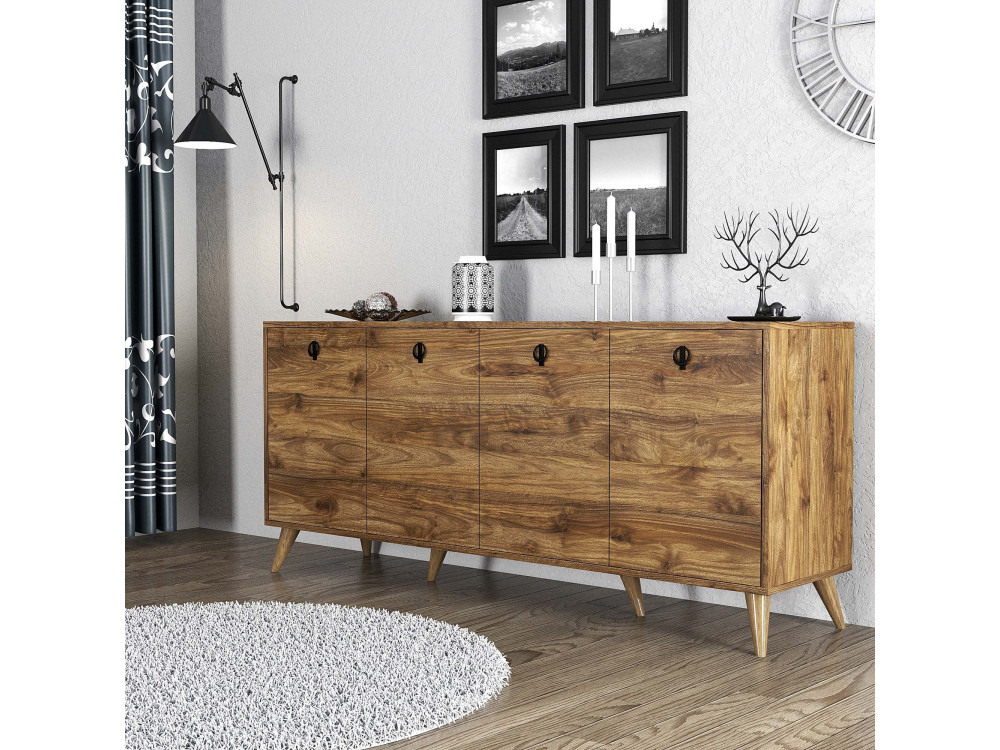 Buffet en bois "Elite" - 180 x 45 x 80 cm - Marron