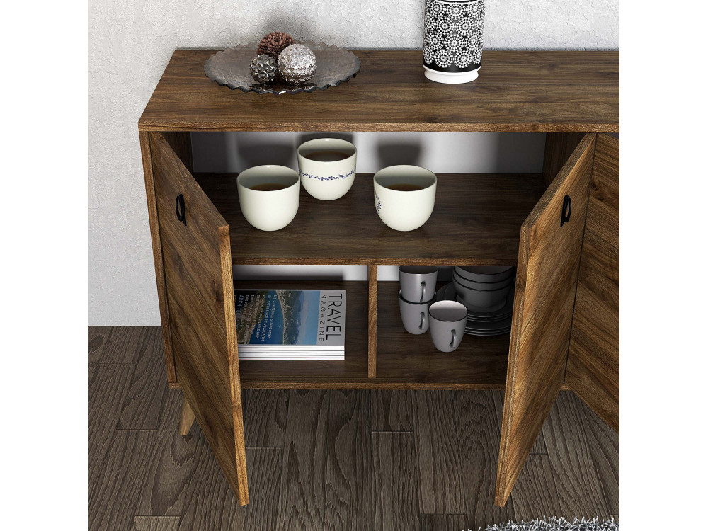 Buffet en bois "Elite" - 180 x 45 x 80 cm - Marron