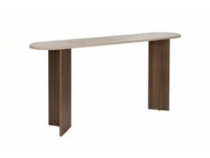 Console en bois "Sira" - 150 x 35 x 75 cm - Travertin