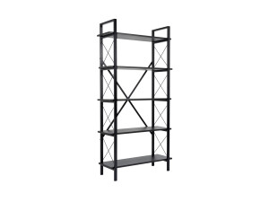 Bibliothèque en bois "Elysian" - 90 x 33 x 180 cm - Bois NoirNoir