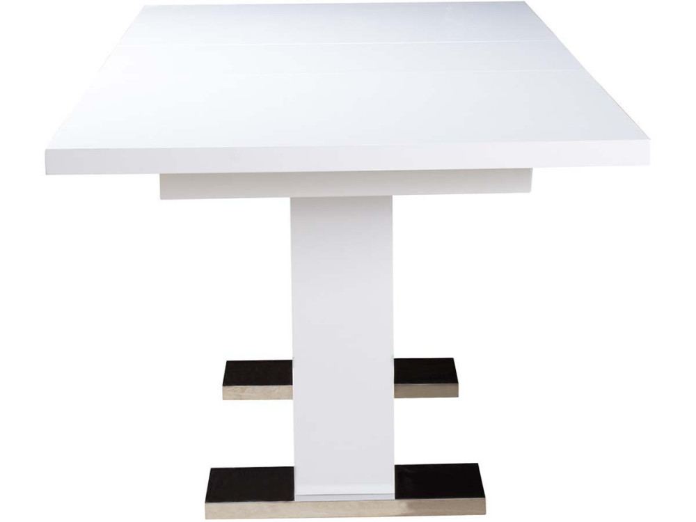 Table repas extensible "Toda" - 140/180 x 90 x 77 cm - Blanc