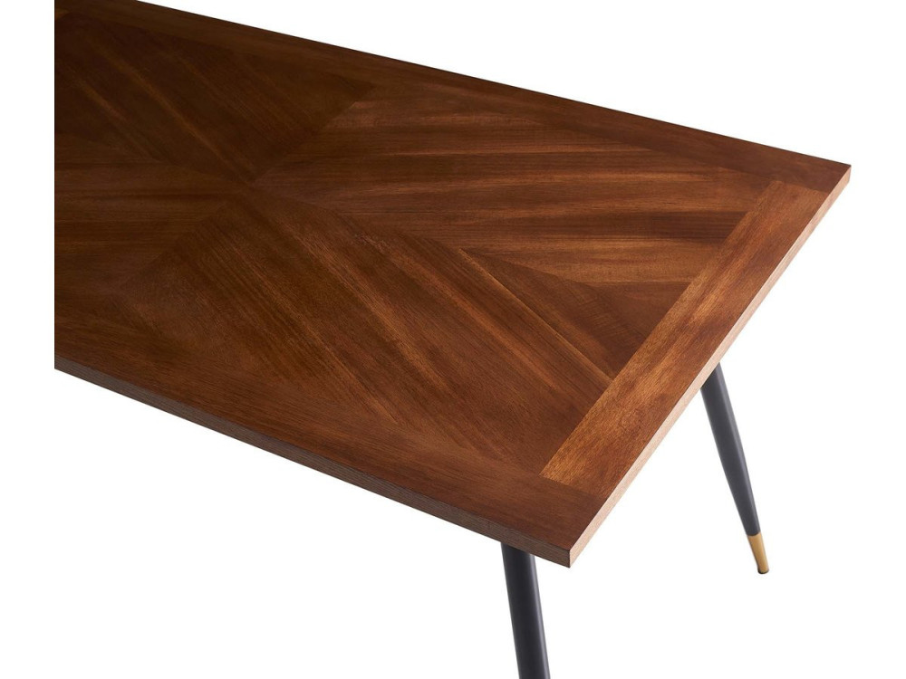 Table repas "Kavita" - 140 x 80 x 76 cm - Marron