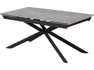 Table à manger extensible en céramique 6 à 10 personnes "Celeste" - Gris marbré