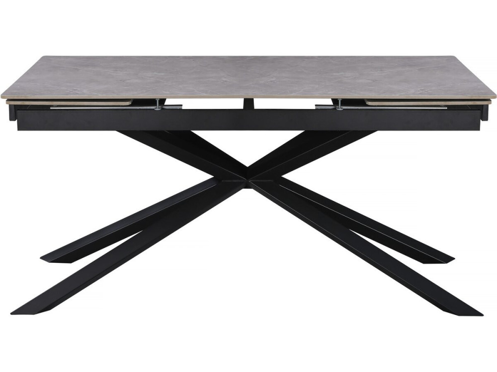 Table à manger extensible en céramique 6 à 10 personnes "Celeste" - Gris marbré