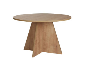 Table à manger en bois "Virella" - 120 x 120 x 75 cm - Chêne Saphir