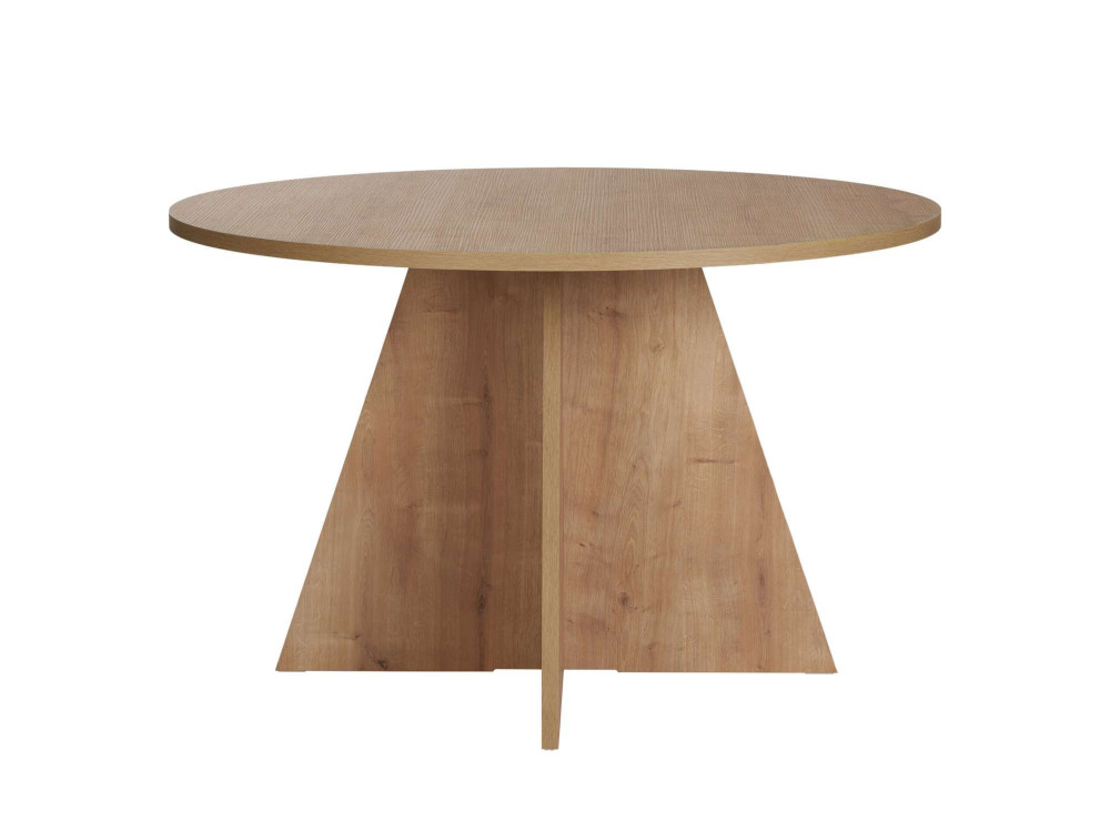 Table à manger en bois "Virella" - 120 x 120 x 75 cm - Chêne Saphir