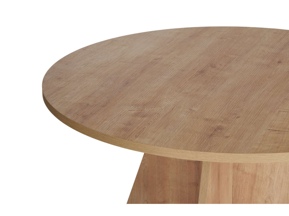 Table à manger en bois "Virella" - 120 x 120 x 75 cm - Chêne Saphir