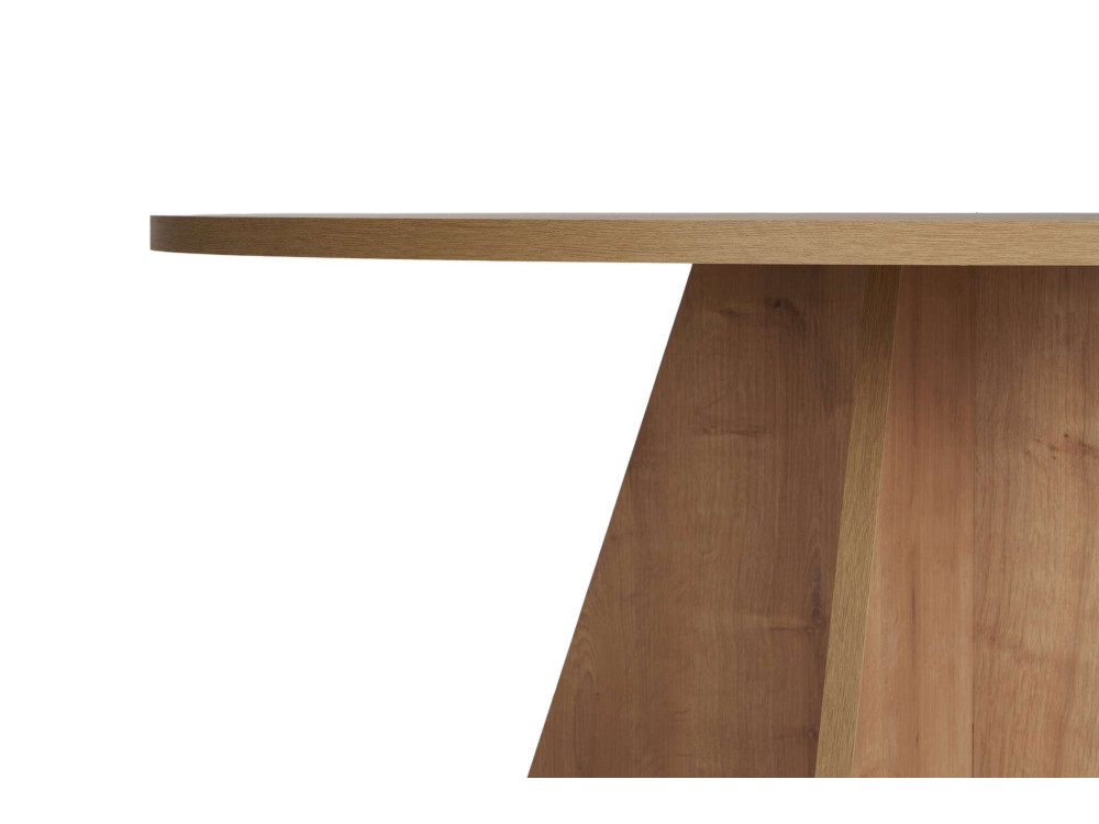 Table à manger en bois "Virella" - 120 x 120 x 75 cm - Chêne Saphir