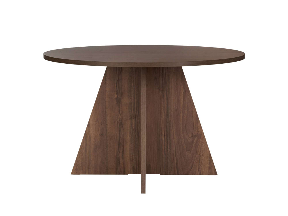 Table à manger en bois "Virella" - 120 x 120 x 75 cm - Noyer
