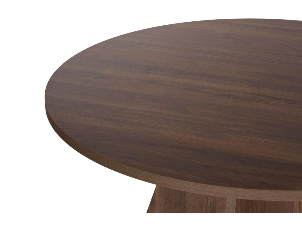 Table à manger en bois "Virella" - 120 x 120 x 75 cm - Noyer