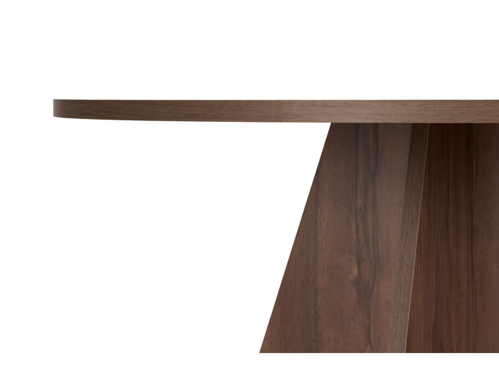 Table à manger en bois "Virella" - 120 x 120 x 75 cm - Noyer