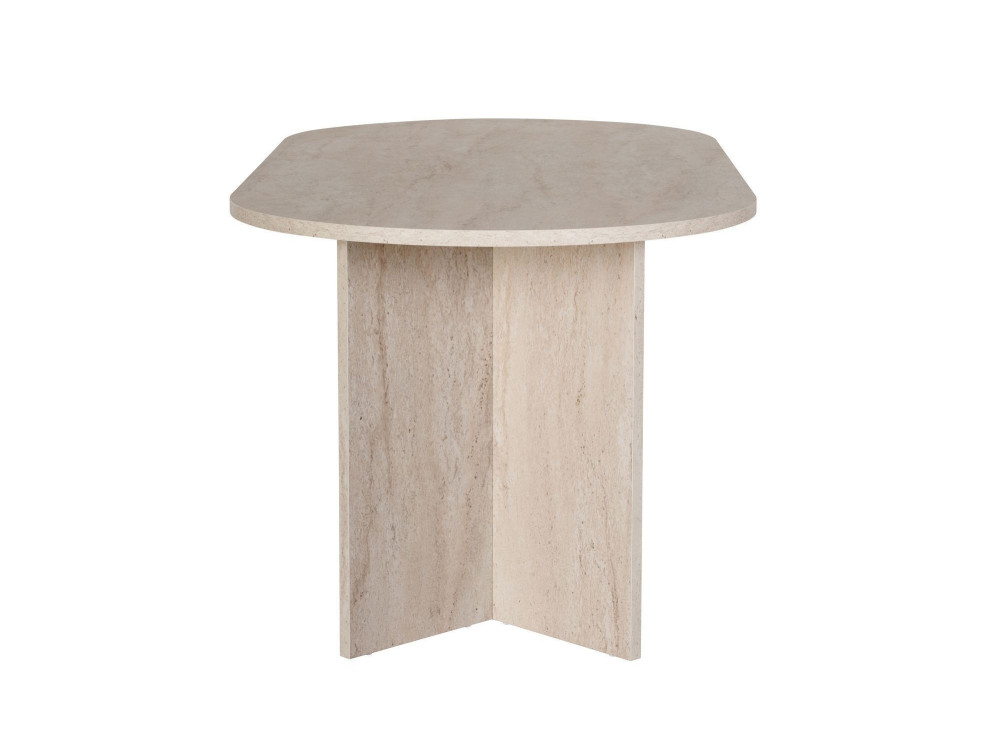 Table à manger en bois "Sablin" - 180 x 89 x 75 cm - Travertin
