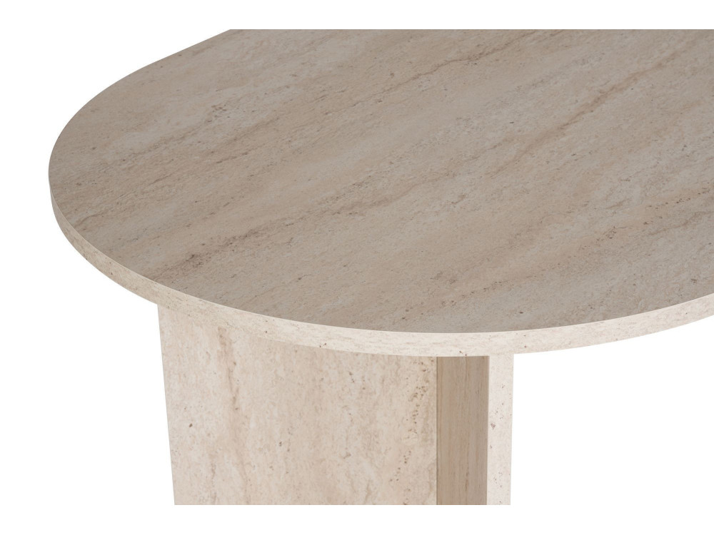 Table à manger en bois "Sablin" - 180 x 89 x 75 cm - Travertin