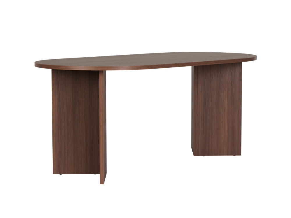 Table à manger en bois "Sablin" - 180 x 89 x 75 cm - Noyer