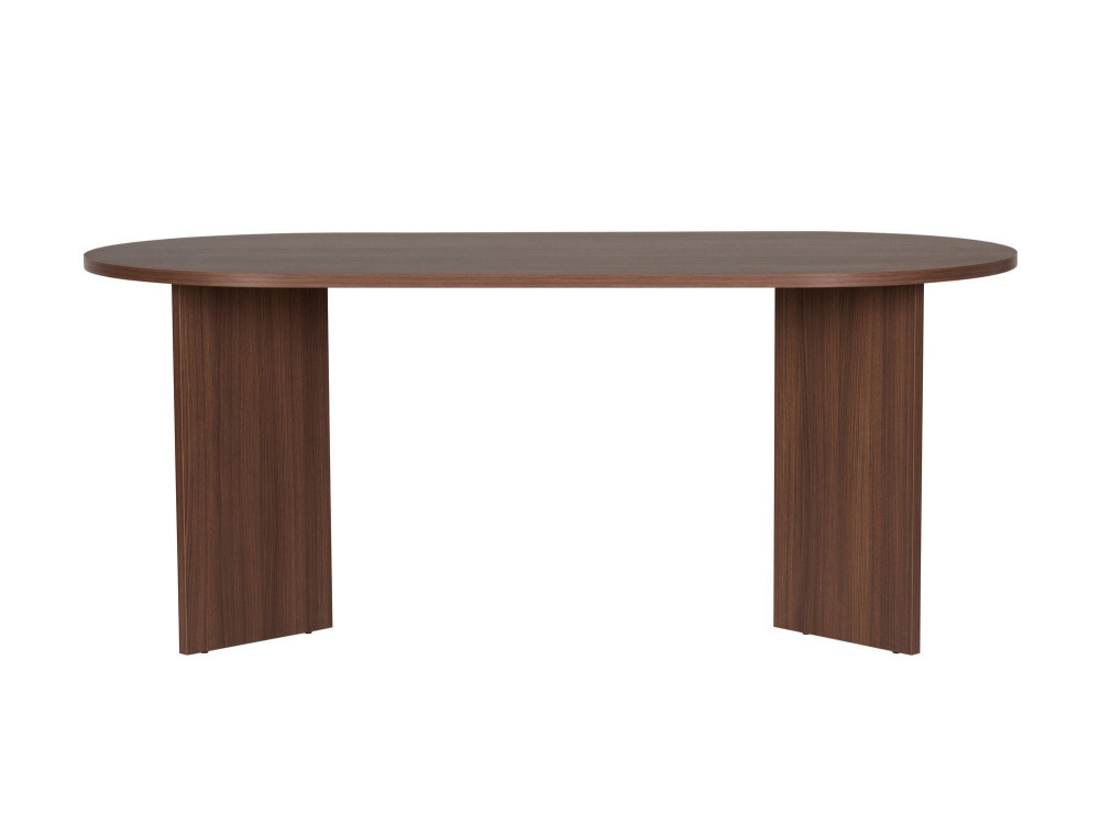Table à manger en bois "Sablin" - 180 x 89 x 75 cm - Noyer