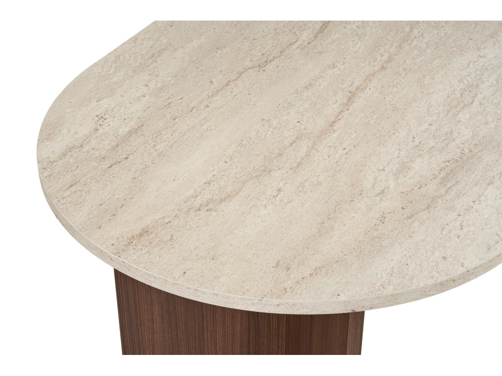 Table à manger en bois "Sablin" 180 x 90 x 75 cm - Travertin