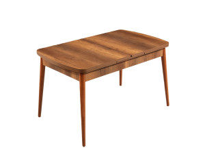 Table à Manger Extensible en bois "Barok" - 78 x 132 x 80 cm - Noyer