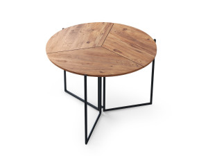 Table à manger en bois "Yaprak" - 100 x 100 x 72 cm - Pin atlantique
