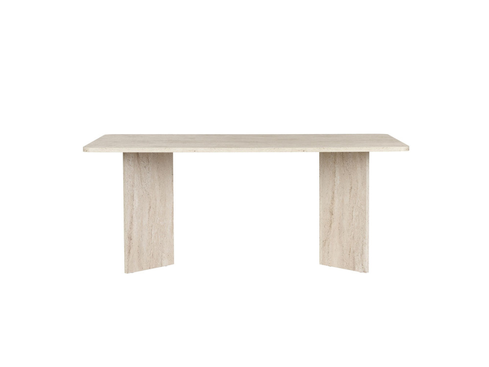 Table à manger en bois "Linza" 180 x 90 x 75 cm - Travertin