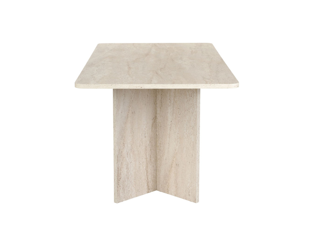 Table à manger en bois "Linza" 180 x 90 x 75 cm - Travertin