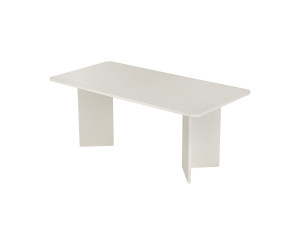 Table à manger en bois "Linza" 180 x 90 x 75 cm - Blanc de bois