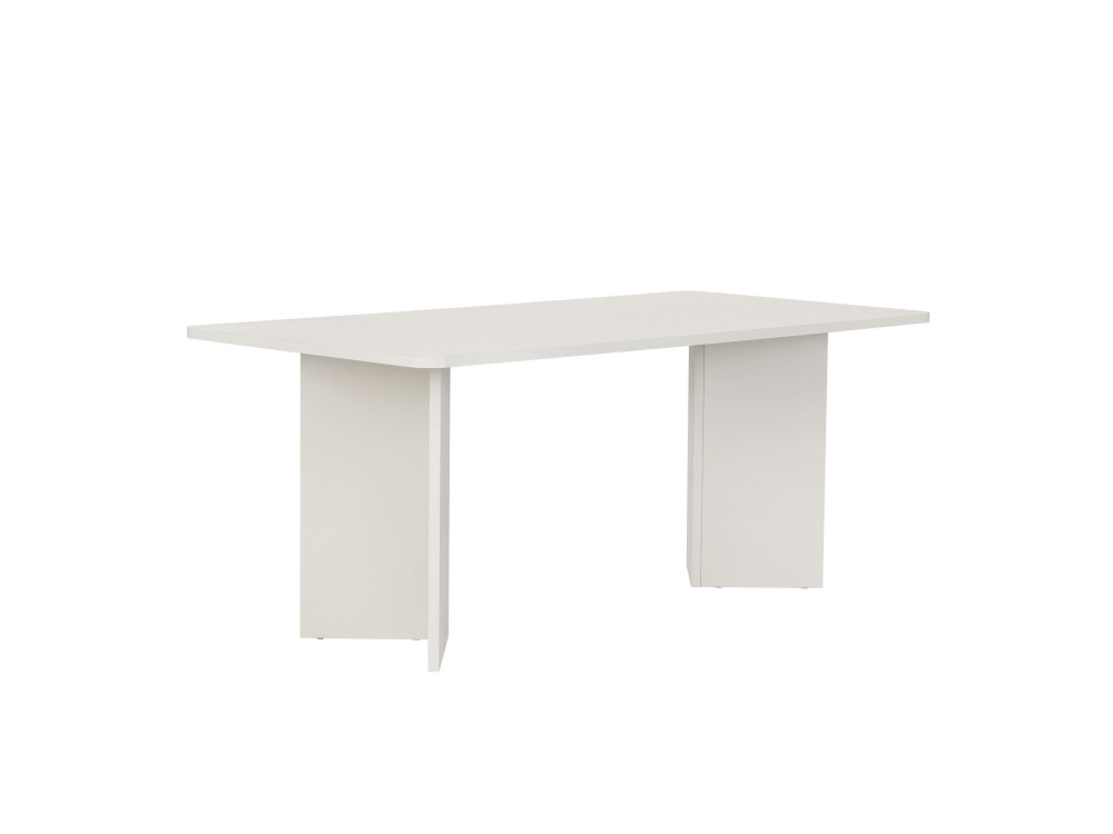 Table à manger en bois "Linza" 180 x 90 x 75 cm - Blanc de bois