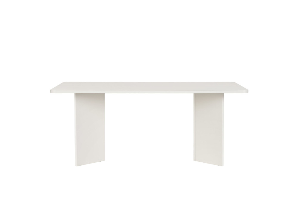 Table à manger en bois "Linza" 180 x 90 x 75 cm - Blanc de bois