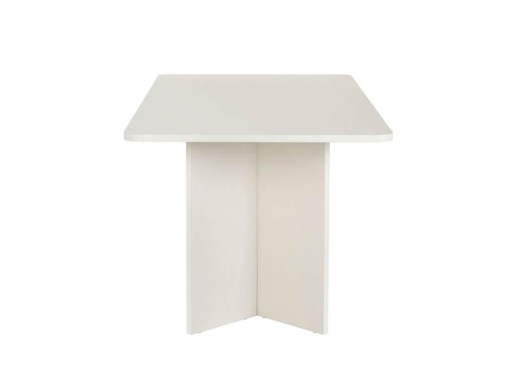 Table à manger en bois "Linza" 180 x 90 x 75 cm - Blanc de bois