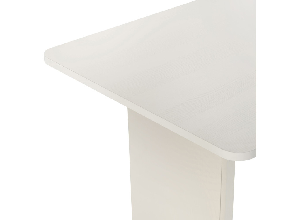 Table à manger en bois "Linza" 180 x 90 x 75 cm - Blanc de bois