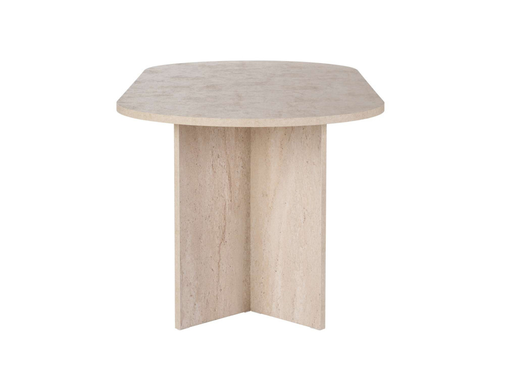 Table à manger en bois "Sabella" 200 x 90 x 75 cm - Travertin