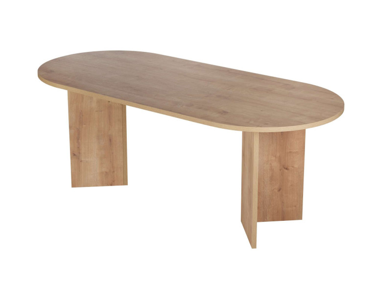 Table à manger en bois "Sabella" 200 x 90 x 75 cm - Chêne saphir