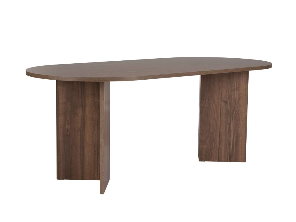 Table à manger en bois "Sabella" 200 x 90 x 75 cm - Noyer